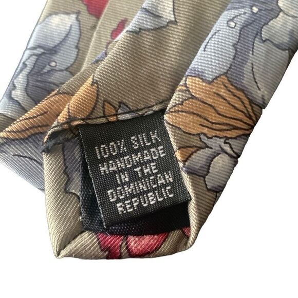 Pre Owned Men’s Mikael York Collection Silk Tie Neck Tie Necktie Classic Floral - Picture 5 of 6